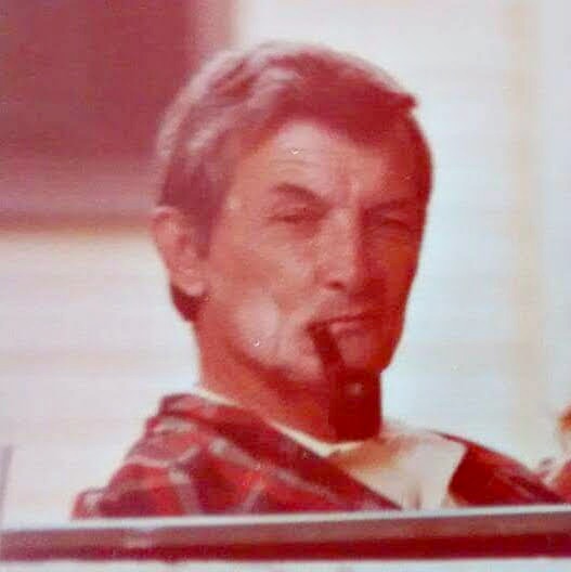 Eric Chilton's Father smoking a pipe