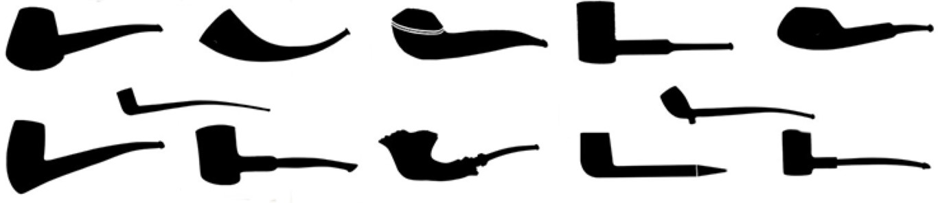 There are many different tobacco pipe shapes