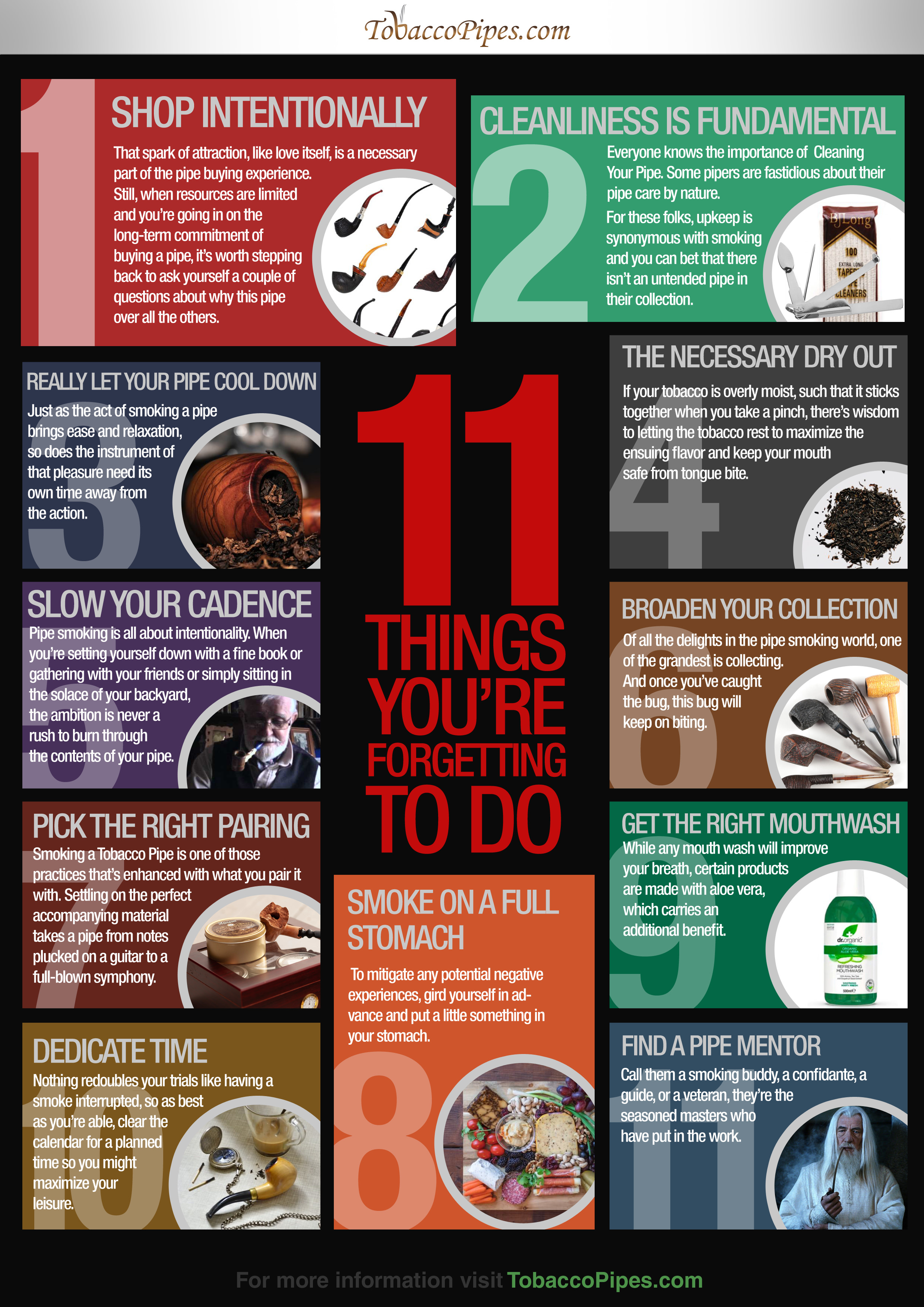 Tobacco Pipes - 11 Things You’re Forgetting to Do Infograph