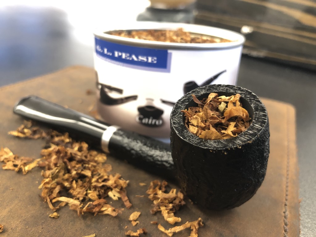 G. L. Pease Cairo pipe tobacco in Brigham Chinook 02 tobacco pipe