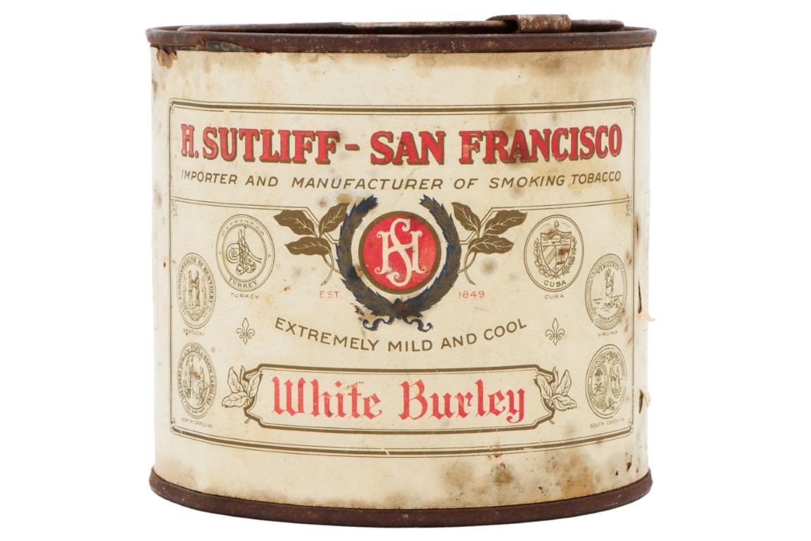 Sutliff White Burley - Vintage Tin